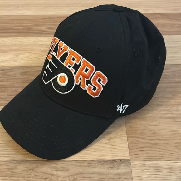 47 Other - 47 Black Philadelphia Flyers Cap with Orange Embroidery